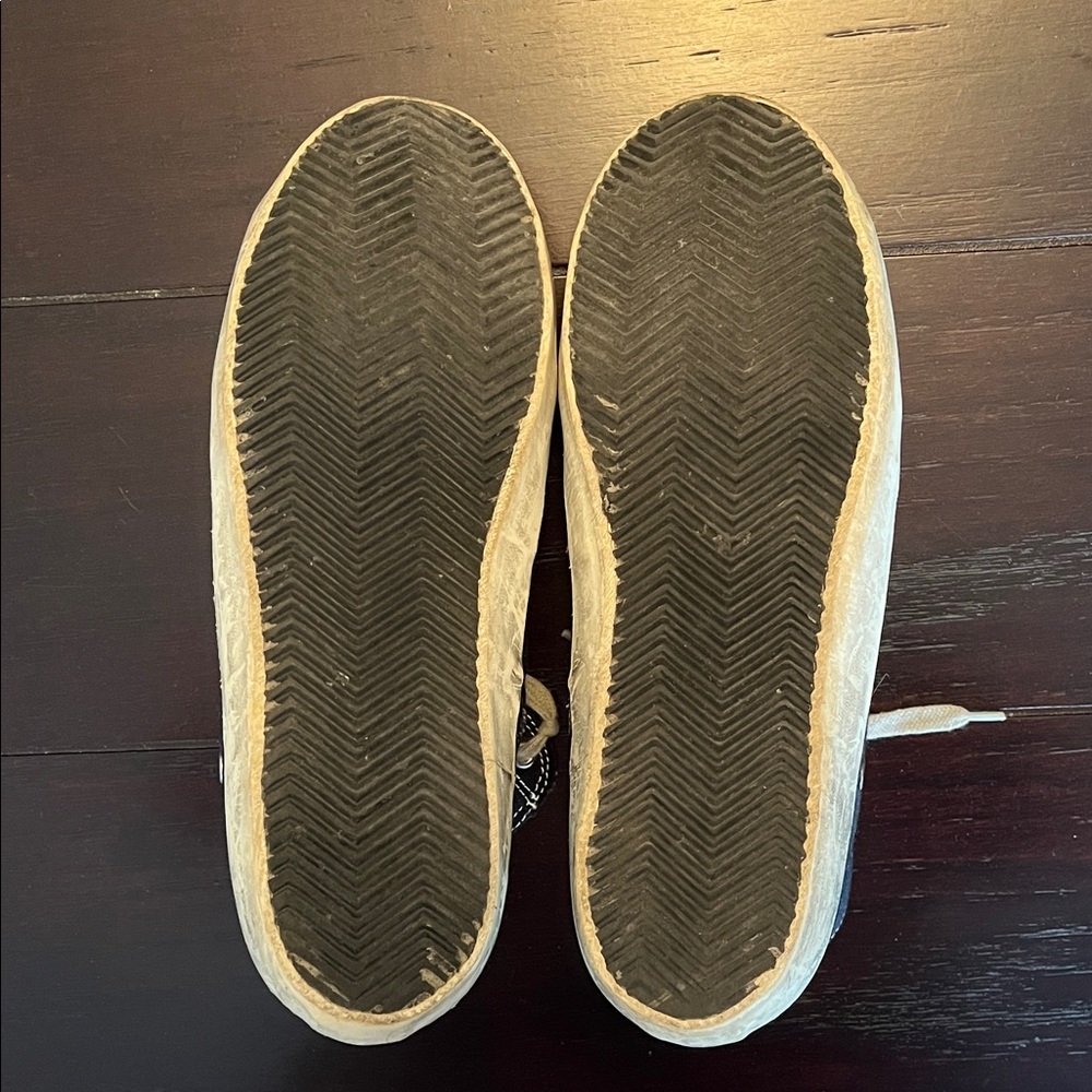 Golden Goose Navy and Silver High-Top Sneakers - Picture 5 of 6